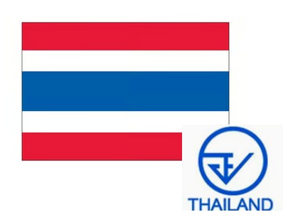 Thailand flag with Thai regulatory badge